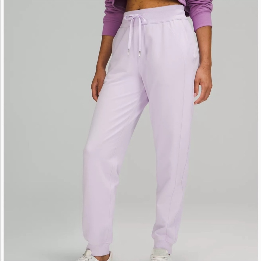 Lululemon Lavender Scuba High Rise French Terry Joggers